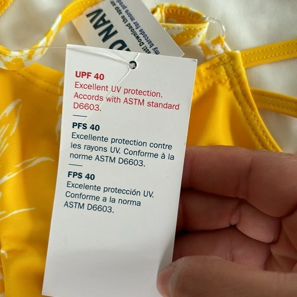 Old Navy pineapple, one piece, bathing suit